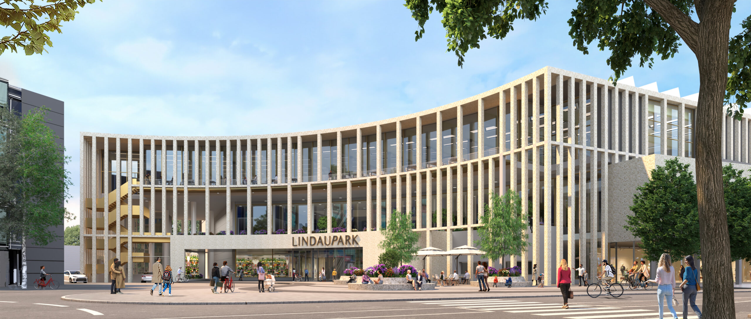 Lindaupark_01_Fassade_Eingang_Visualisierung_2025
